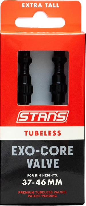 Actual product image Notubes Exo-Core Tubeless Valves, Extra Tall, black