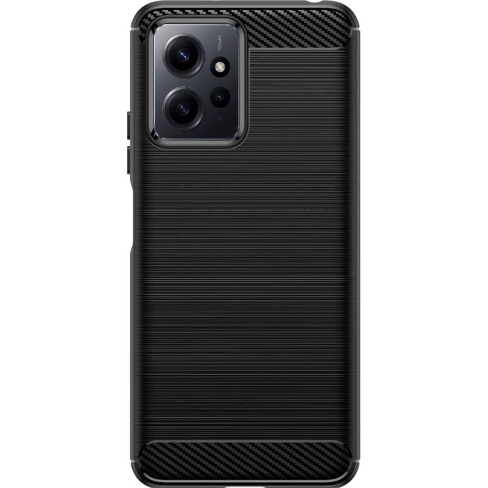 Thumbnail - Screenguard Xiaomi Redmi Note 12 4G Hülle Carbon Brushed Soft TPU (Xiaomi Redmi Note 12), Smartphone Hülle, Schwarz
