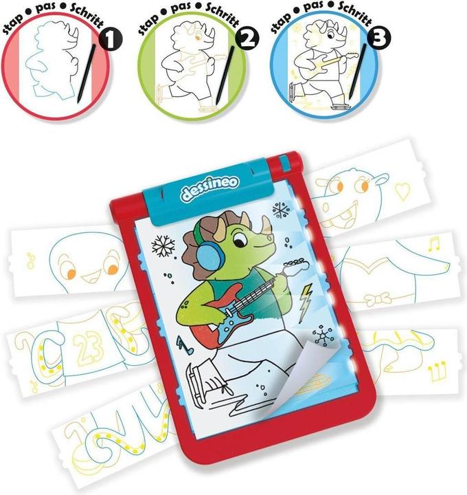 Actual product image Jumbo Dessineo Characters Step by Step Drawing Board