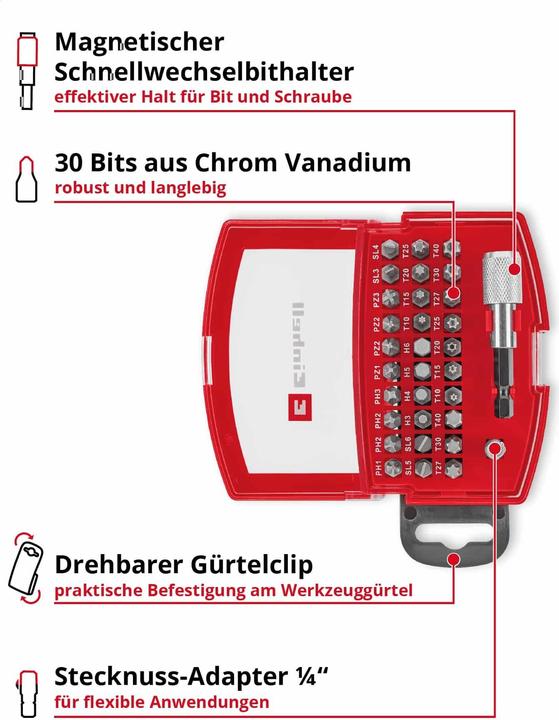 Actual product image Einhell Bit-Set, 118495, 32-teilig