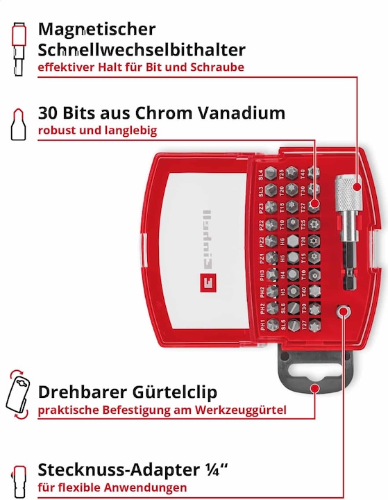 Actual product image Einhell Bit-Set, 118495, 32-teilig