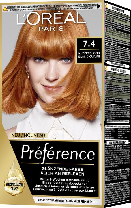 Actual product image L'Oréal Paris Preference Core (7.4 Copper blonde)