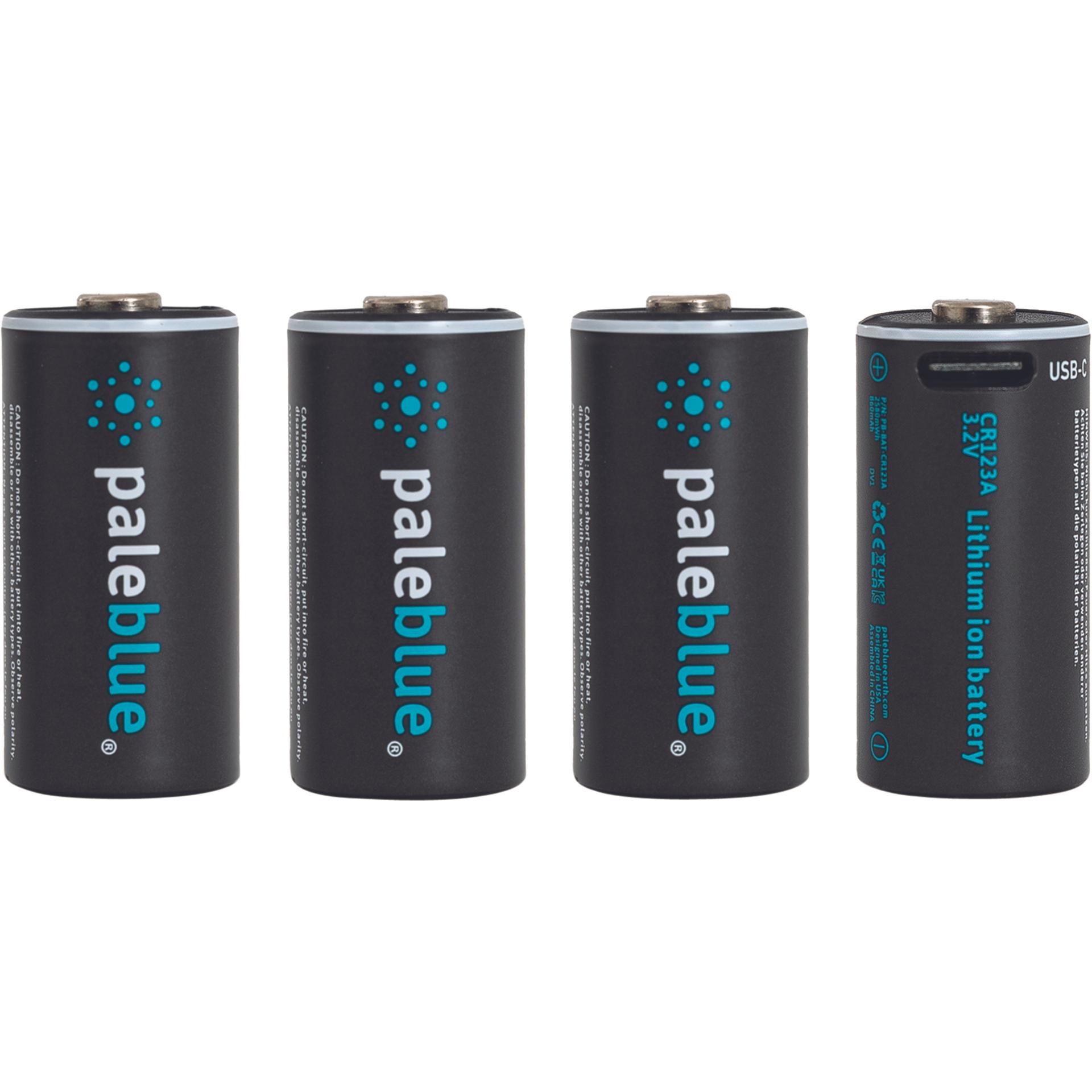 Pale Blue Rechargeable battery (4 Stk., CR123A, 860 mAh), Batterien + Akkus