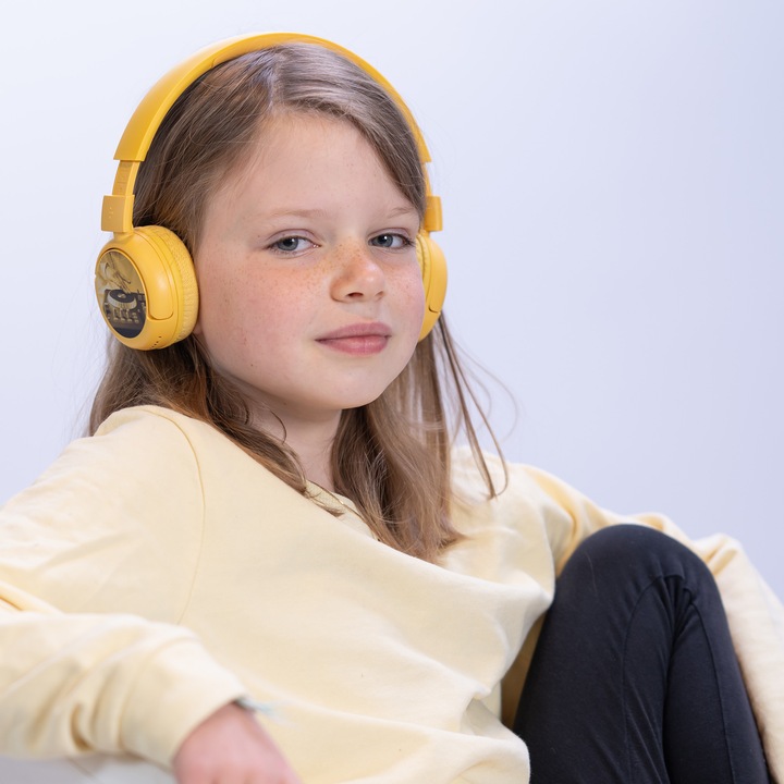 Productafbeelding Buddyphones kinderkoptelefoon draadloos POPFun (Geel)