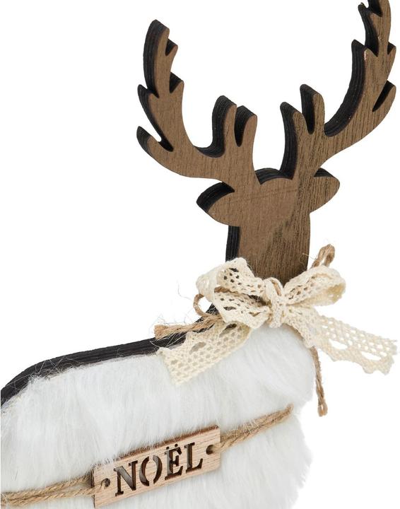 Actual product image Fééric Lights & Christmas Reindeer decoration wooden fur 21cm