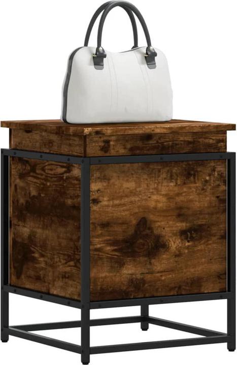 Image du produit vidaXL Coffre de rangement Couvercle Coffre à jouets Coffre à coussins Chêne fumé