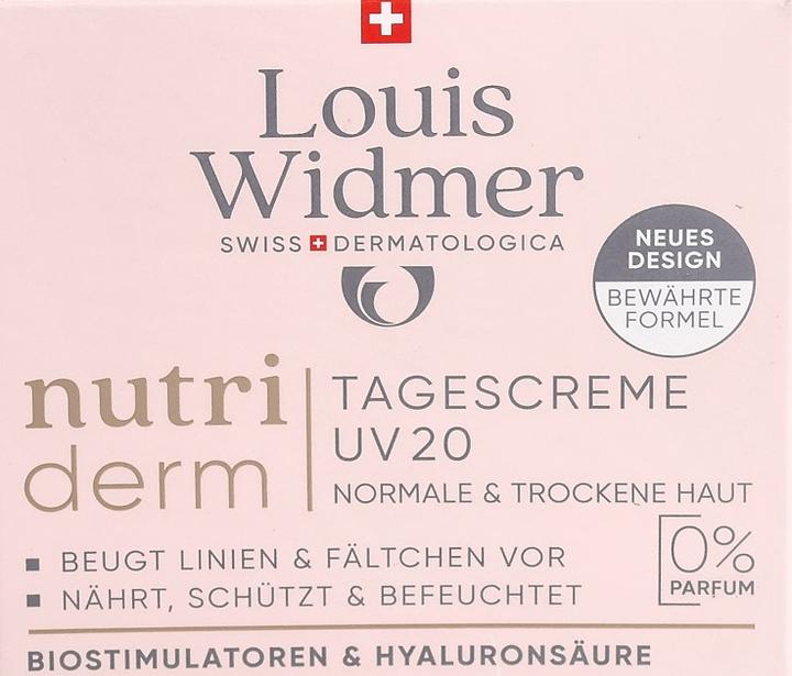 Actual product image Widmer Louis Nutriderm Tagescreme UV20 ohne Parfum 50 ml (50 ml, Day cream, SPF 20)
