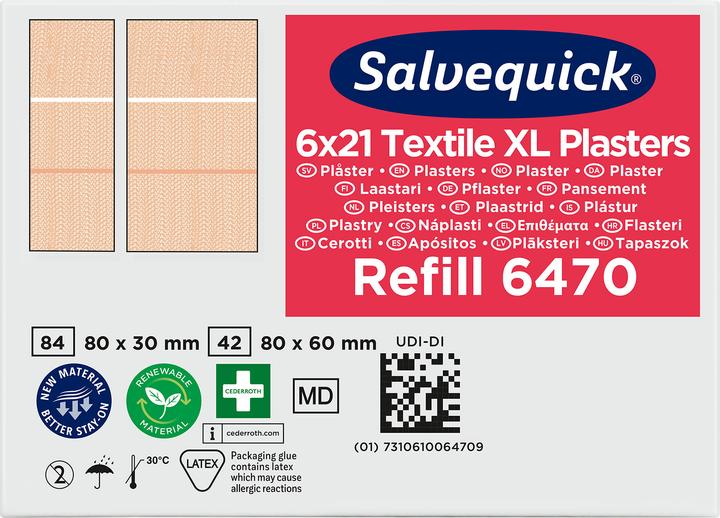 Actual product image Söhngen Refill for SALVEQUICK, elastic plaster sections each 21 pcs, pack of 6 pcs (21 x)