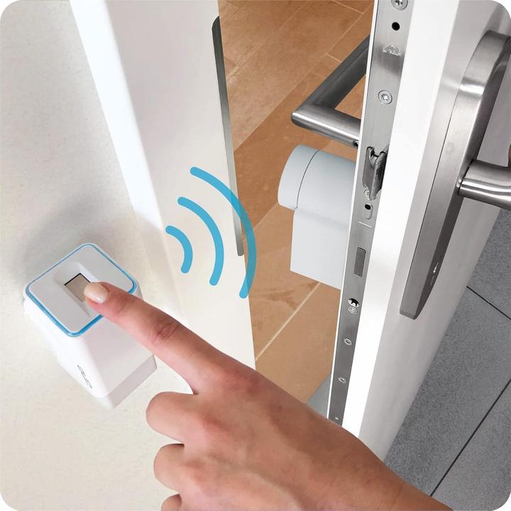Actual product image Ekey UNO 200206 Fingerprint access system plus door lock drive surface-mounted, wall IP54 (Bluetooth, Fingerprint)