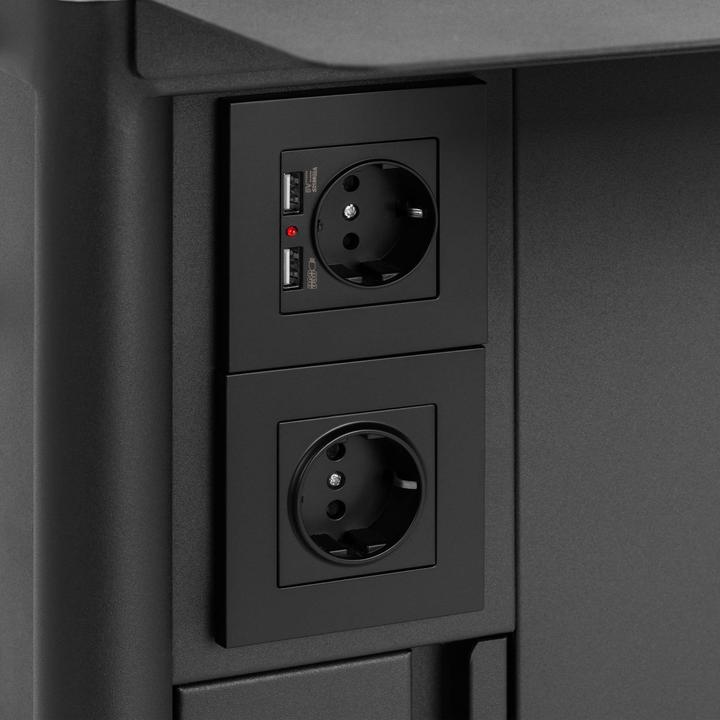 Produktbild Physa Tattoo-Workstation mobil 4 Steckdosen 2 USB-Anschlüsse 4 Schubladen Arbeitswagen
