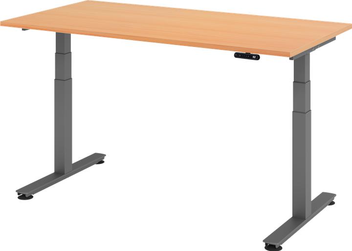 Image du produit Hammerbacher Bureau assis/debout el.160x80cm hêtre (160 x 80 cm)