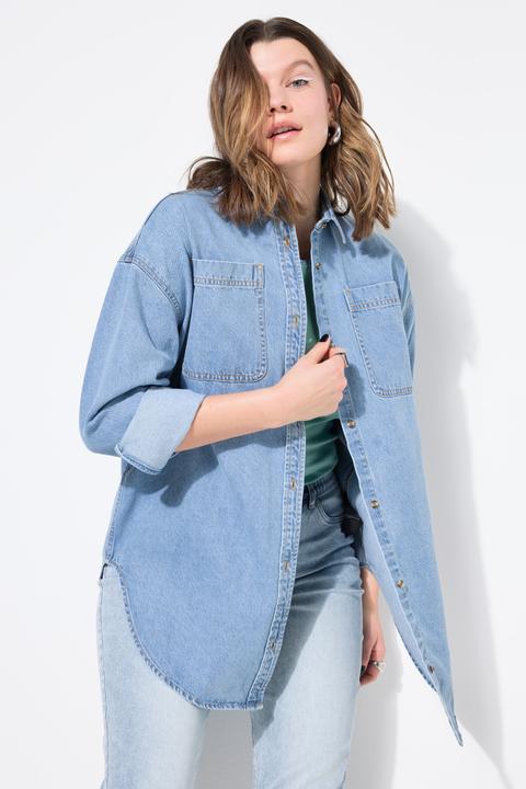 Immagine prodotto Studio Untold Camicia di jeans dal taglio oversize con collo da camicia (50, 52)
