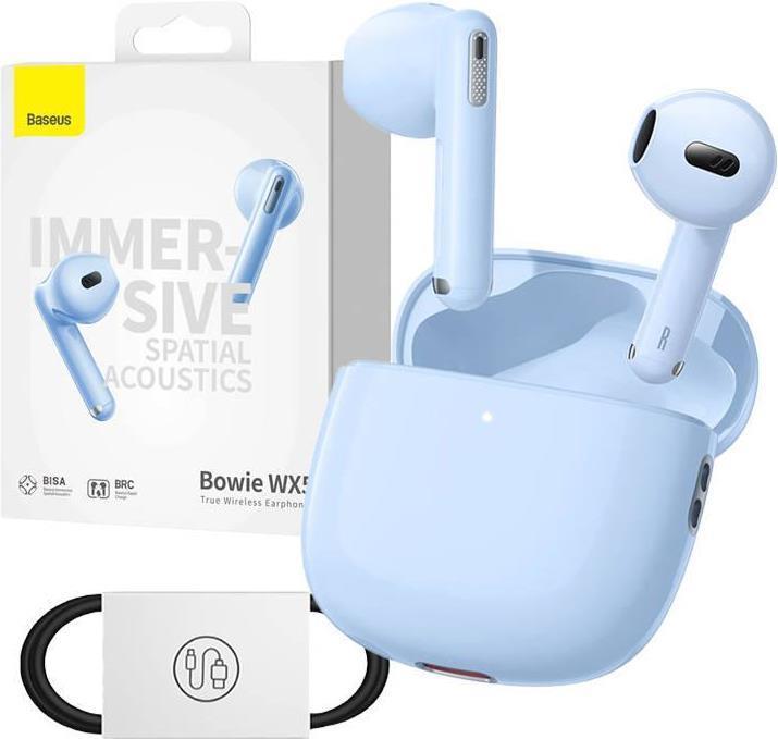 Produktbild Baseus Earphones TWS Bowie WX5 (blue) (ANC, 6.50 h, Kabellos)