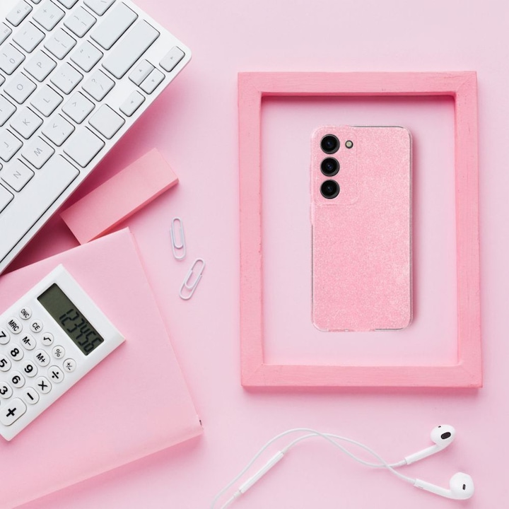 Produktbild OEM Back panel cover CLEAR CASE 2 mm BLINK for SAMSUNG A25 5G pink (Samsung Galaxy A25 5G)