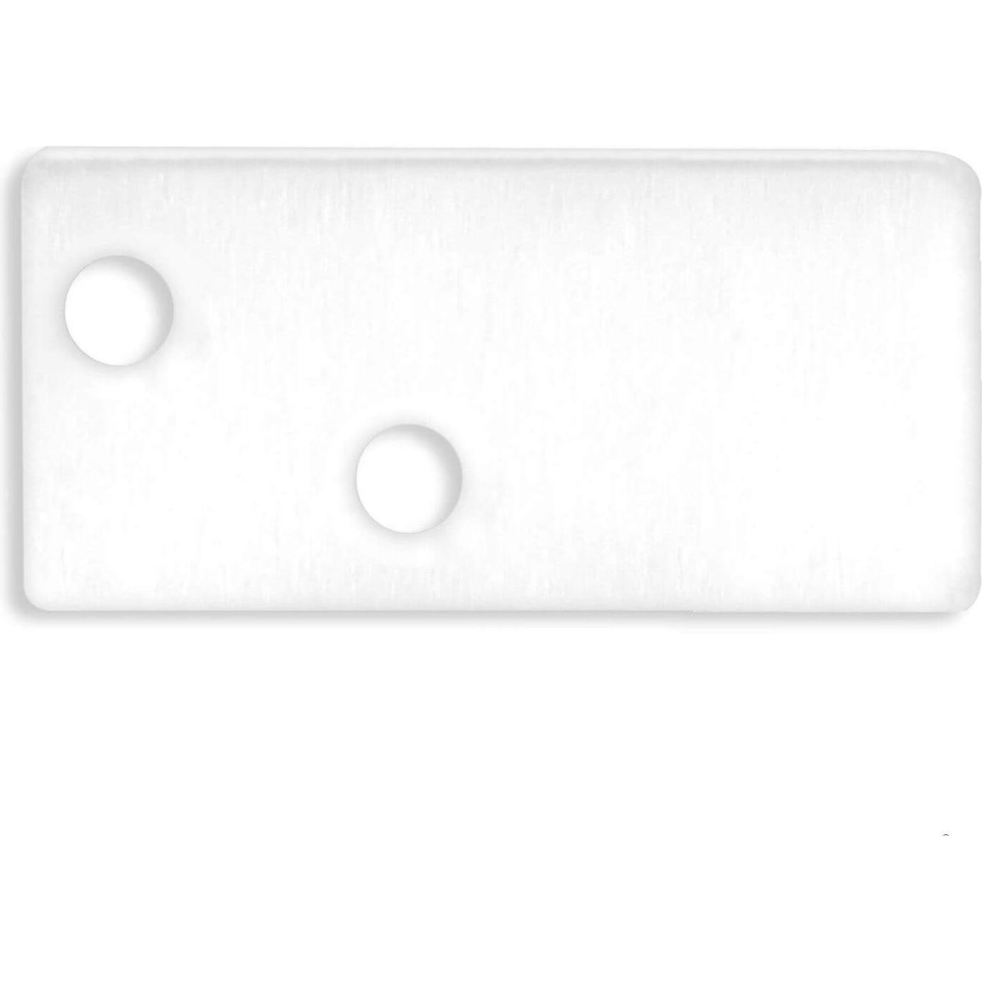 Isoled, Zubehör Beleuchtung, Endkappe EC95 Aluminium weiss RAL 9003 für Profil FURNIT6 D inkl. Schrauben