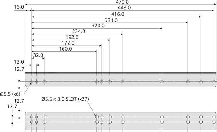 Immagine prodotto Accuride Staffa di montaggio per guide ad estrazione totale con cuscinetti a sfera (guida per carichi