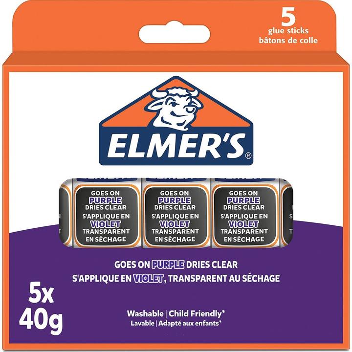 Produktbild Elmer's Klebestift-Set Disappearing 40 g à 5 Stück, Violett