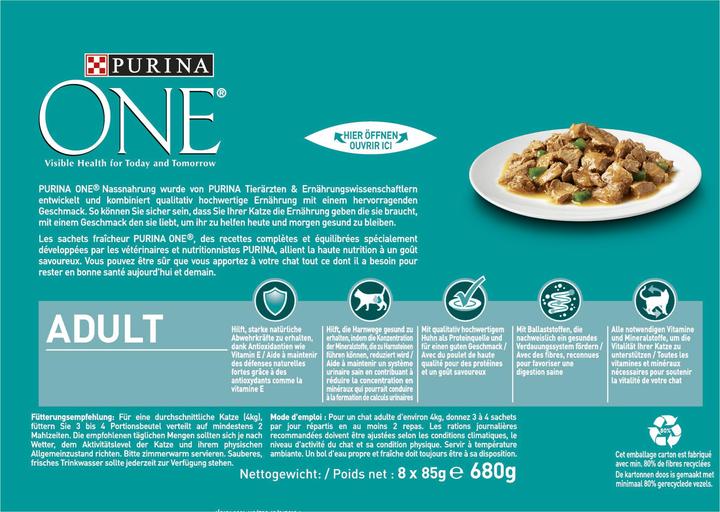 Produktbild Purina ONE Huhn (Adult, 8 Stk., 680 g)