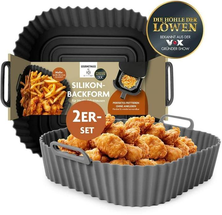 Produktbild KitchBo Silikonform 20 x 20 x 6.3 cm, Schwarz