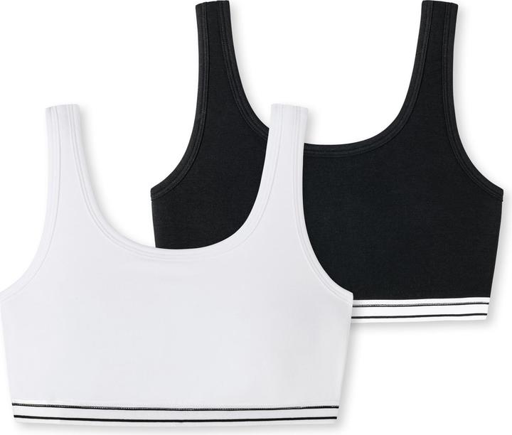 Produktbild Schiesser Bustier "95/5" schwarz/weiss (2er Pack)