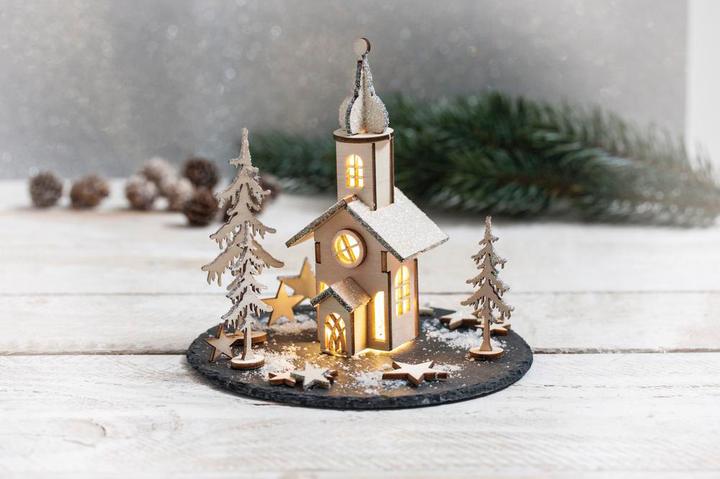 Produktbild Rayher Holzbausatz "Kirche", 37-tlg., Sperrholz