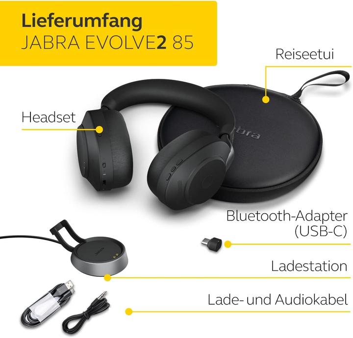 Actual product image Jabra Evolve2 85 (Wireless, USB-C)
