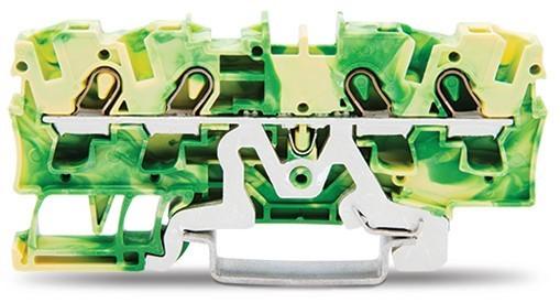Produktbild Wago DIN-Schienenklemme 4 x 4 mm2 grün/gelb