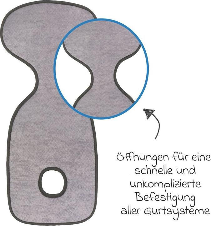 Produktbild Fillikid Antitranspirations Universalauflage grau für Babyschalen und Kindersitze