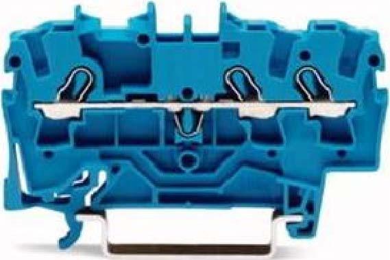 Produktbild Wago DIN-Schienen-Klemmleiste 3x2,5mm2 blau