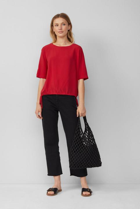 Produktbild S.Oliver Bluse Gemusterte Shirt-Bluse mit verstellbarem Saum (48)