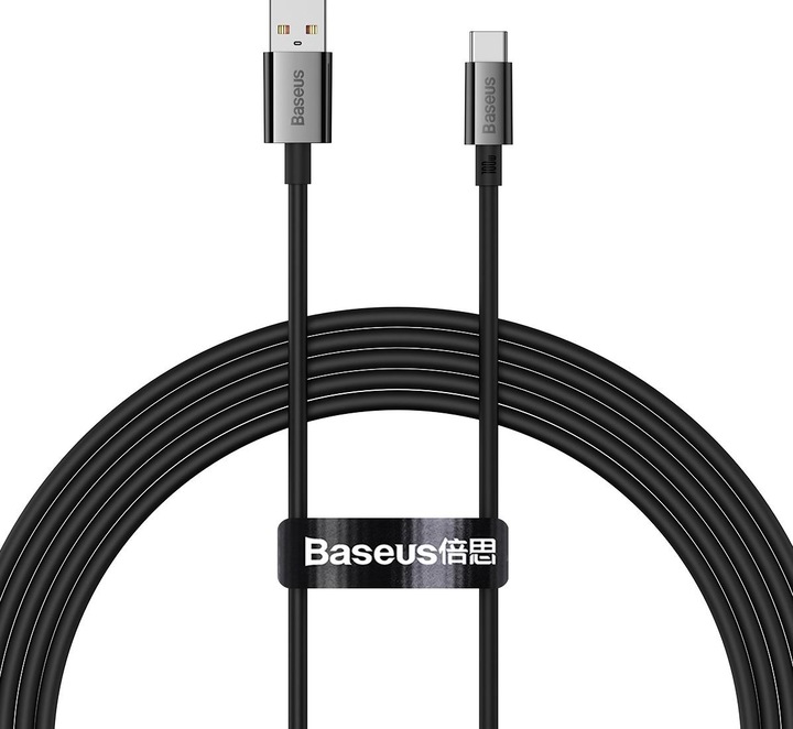 Baseus Cable USB do USB-C Superior 100W 2m (black) (2 m, USB 2.0)