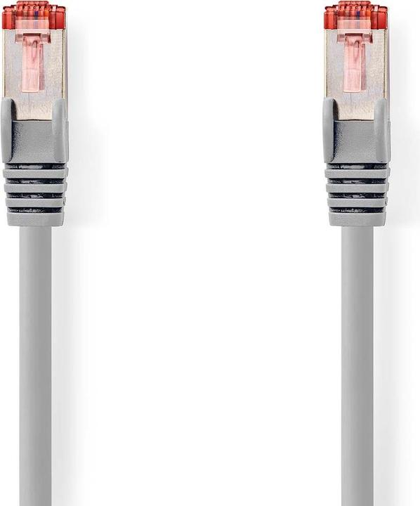 Produktbild Nedis CAT6-Netzwerkkabel - RJ45 Stecker - RJ45 Stecker - S/FTP - 3.00 m - Rund - LSZH - Grau - Label (S/FTP, CAT6, 3 m)