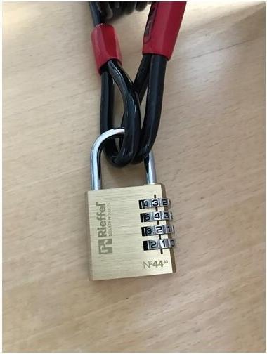 Actual product image Rieffel Brass combination lock 44/40