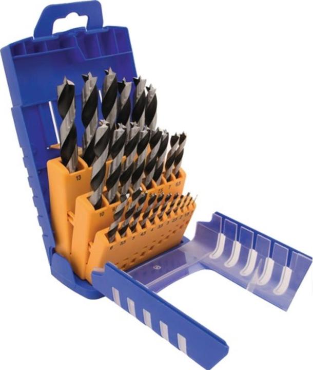 Actual product image Fisch Tools Wood twist drill set 012K 25-part dm 1-13 mm 0.5mm rising CV steel (13 millimetres)