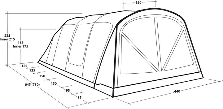 Produktbild Outwell Charleston 7 Air TC (Tunnelzelt, 49.70 kg, 7 Personen)