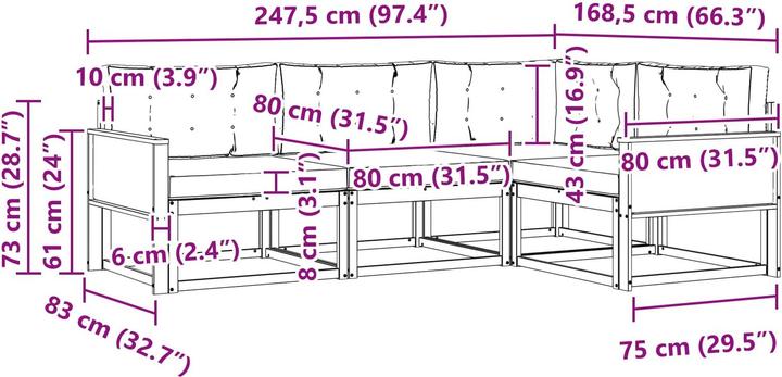 Produktbild vidaXL Outdoor-Sofa