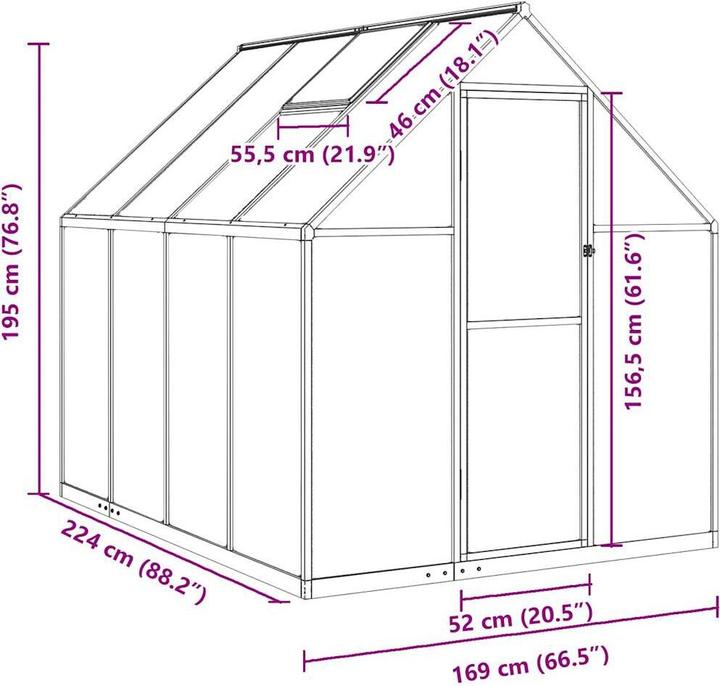 Produktbild vidaXL Gewächshaus