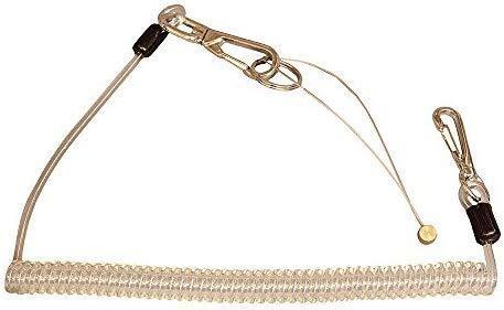 Actual product image Bahco Retractable safety line with spiral cord, with 1 mm wire loop