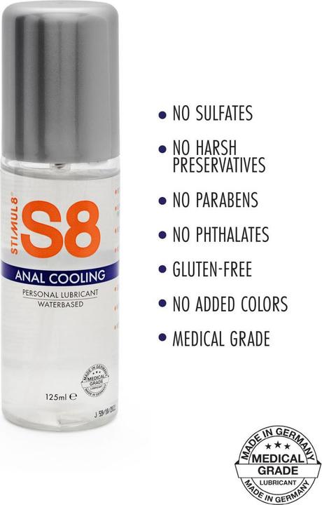 Productafbeelding Stimul8 S8 WB Verkoelend Anaal glijmiddel 125ml (125 ml)