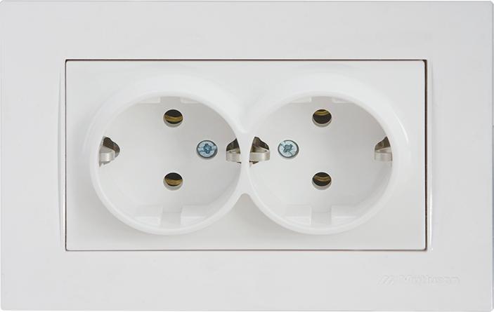 Actual product image Mutlusan Rita 2-way flush-mounted socket outlet white