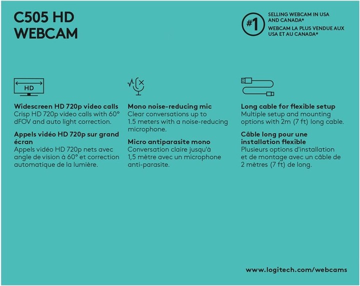 Produktbild Logitech C505 (0.90 Mpx)
