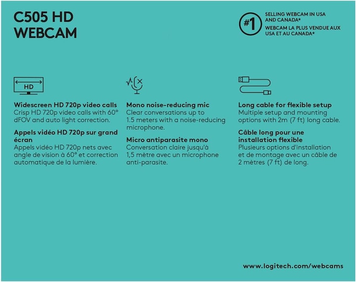 Actual product image Logitech C505 (0.90 Mpx)