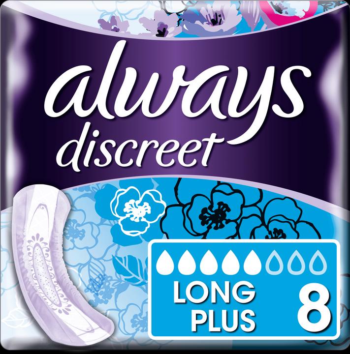 Always Discreet Incontinence Pads Plus Long Plus (8 x, Large)