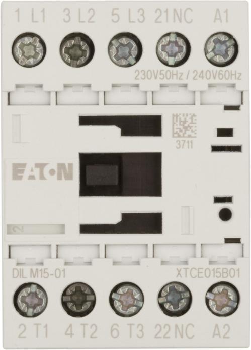 Produktbild Eaton Leistungsschütz DILM DILM15-01(230V50HZ,240V60HZ) 1 Öffner 230 V/AC 50 Hz/240 V/AC 60 Hz