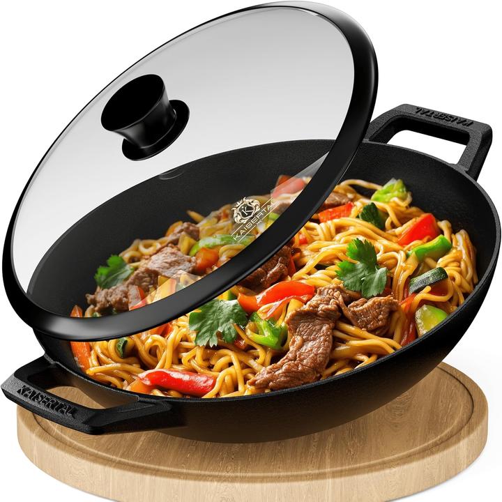 Actual product image Kaisertal Wok mit Deckel (32 cm, Wok, Cast iron)