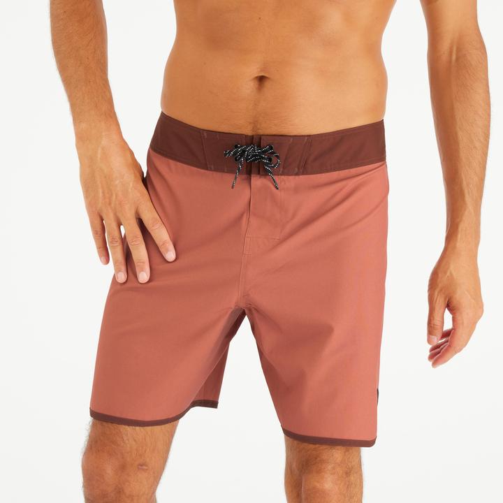Produktbild Olaian Men’s Boardshorts Surf 500 18" Long - Sober Bordeaux Sepia Brown (48)