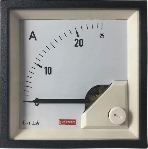 Produktbild RS PRO Amperemeter 25 (Input)A AC Dreheisen, 68mm