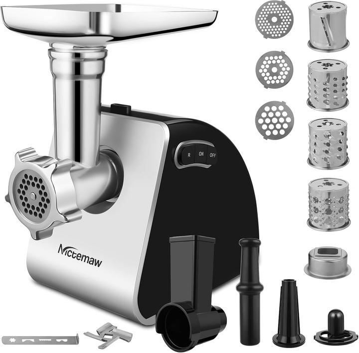Nictemaw Electric Meat Grinder, Vegetable Slicer, Multifunctional Kitchen Machine with Sausage Stuffer