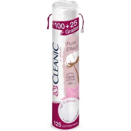 Cleanic , Cotton Fioc + Dischetti Di Cotone, Tamponi Di Cotone Rotondi Ad Effetto Puro, 100 + 25 Pezzi