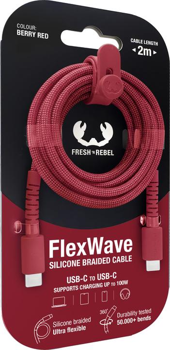 Image du produit Fresh'N Rebel Fresh 'n Rebel USB-C to USB-C Berry Red (2 m, 100 W)